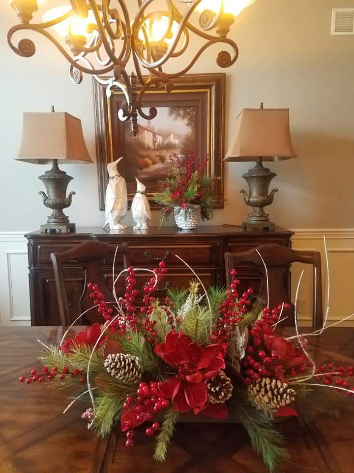 Holiday Floral Arrangements for Your Christmas Mantle or Table