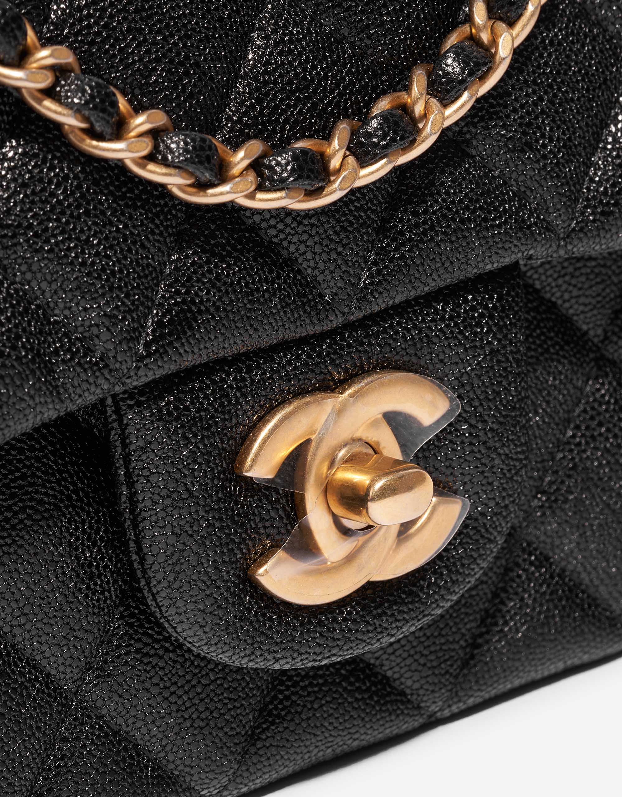 Chanel Timeless Handle Mini Rectangular Caviar Black SACL??B