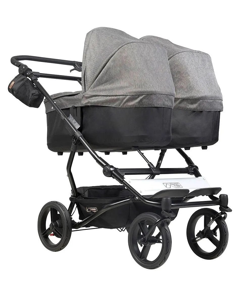 Mountain Buggy Duet V3 Carrycot Plus in Herringbone Versatile Newborn