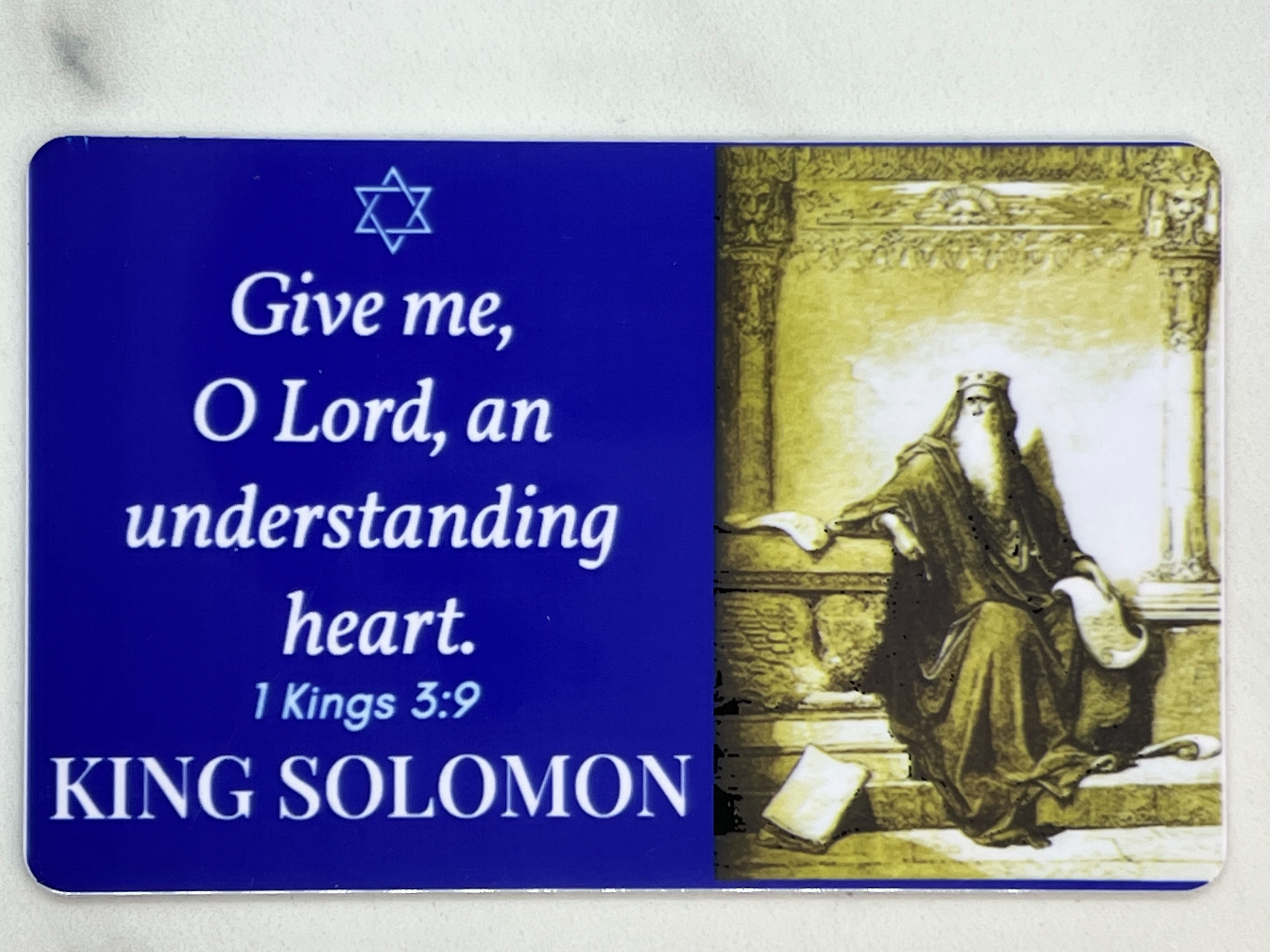 King Solomon Inspirational Card With A Quote! 0031