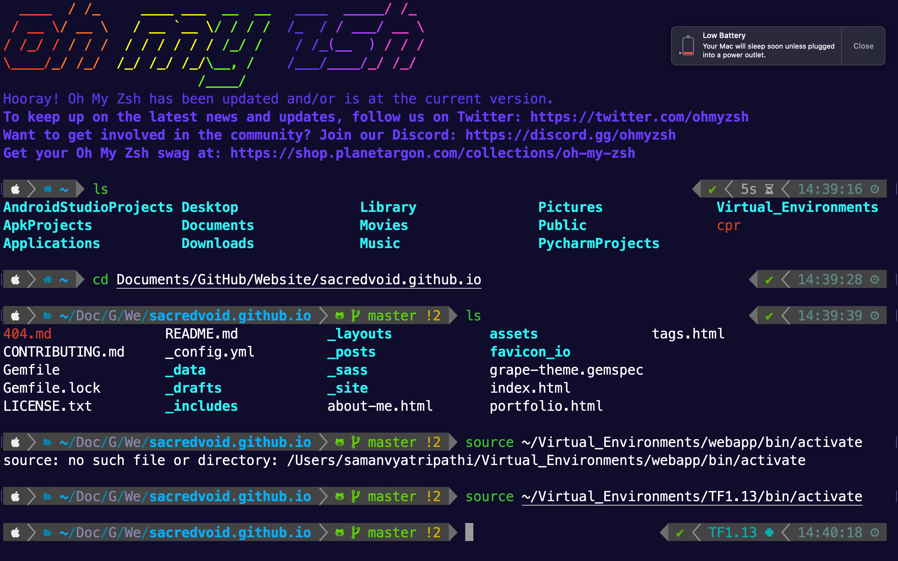 Samanvya's BlogOhmyzsh!
