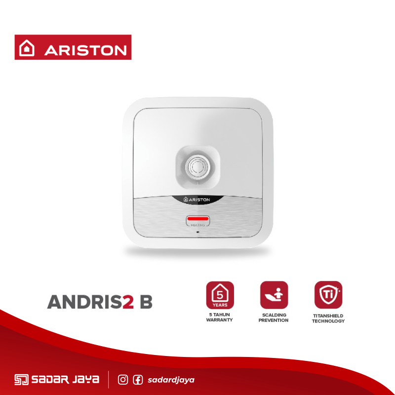 Ariston Andris 2 AN2 B 15 Liter 200 Watt Water Heater Pemanas Air