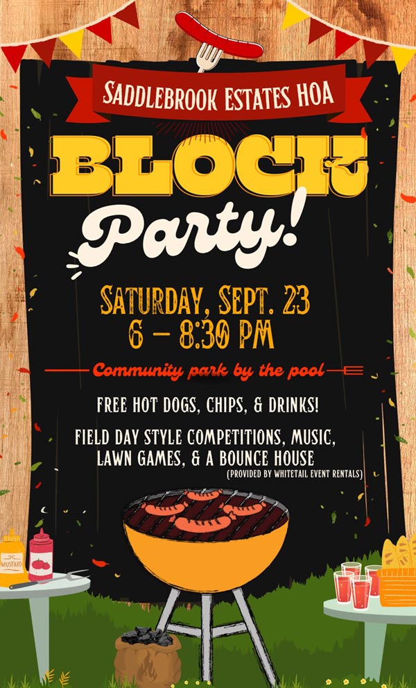 Saddlebrook Estates Homeowners Association Archived Events