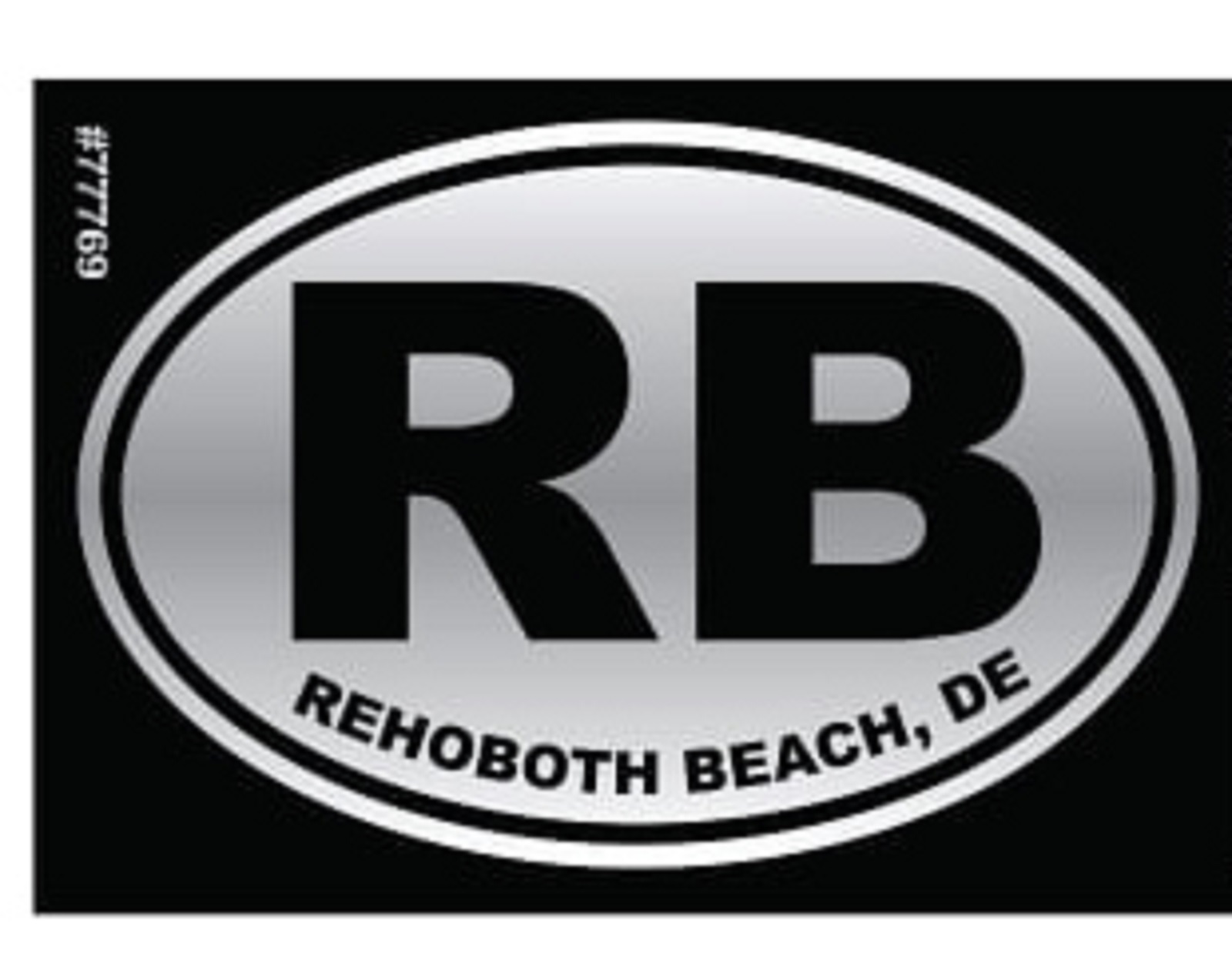 Rehoboth Beach Delaware Chrome Car Decal