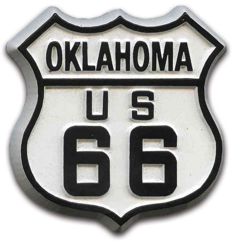 Route 66 Oklahoma Road Sign Fridge
