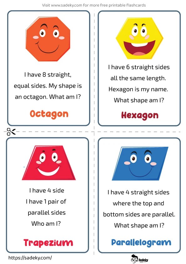 Free Shape Riddles For Kids Printable With Answers | Sadeky