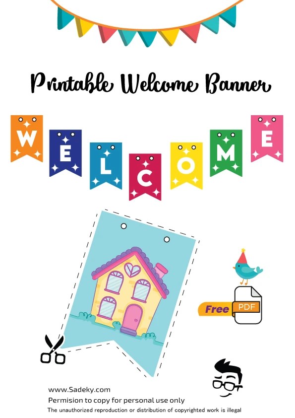 Free Printable Welcome Banner For Home And Classroom | Sadeky