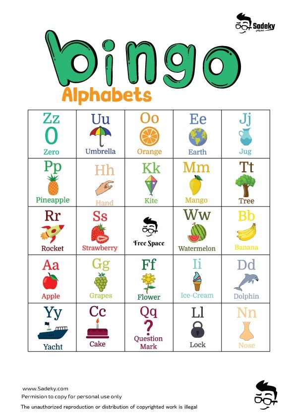 Awesome Free Alphabet Bingo Printables Cards Game For Kids Sadeky
