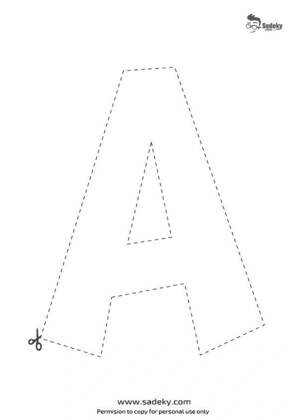 Free Big Letters To Print And Cut Out A4 Size Sadeky