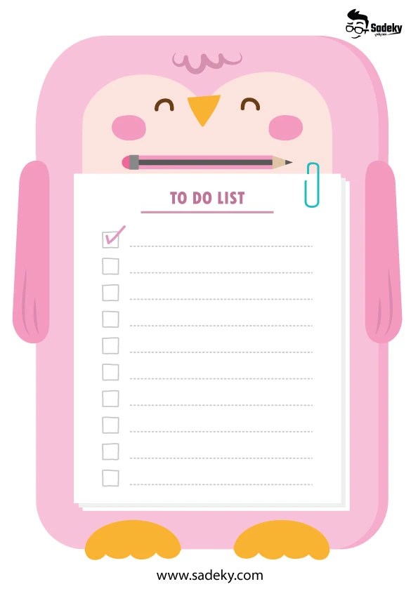 Cute To Do Lists Printable Free For Kids | Sadeky
