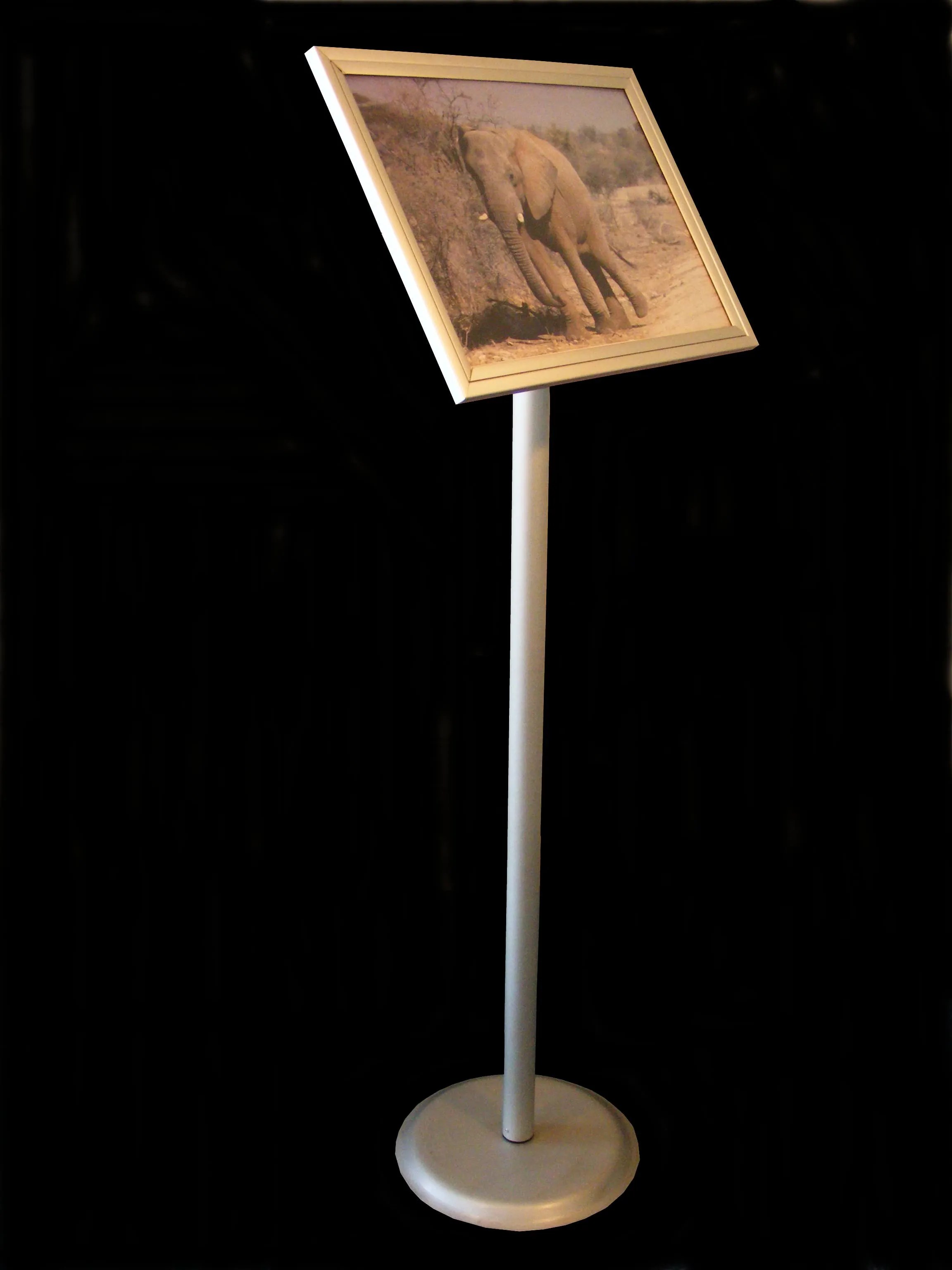 A4 Menu / Lobby Stand. Medium Duty. Tilt Frame. Clip Frames Info