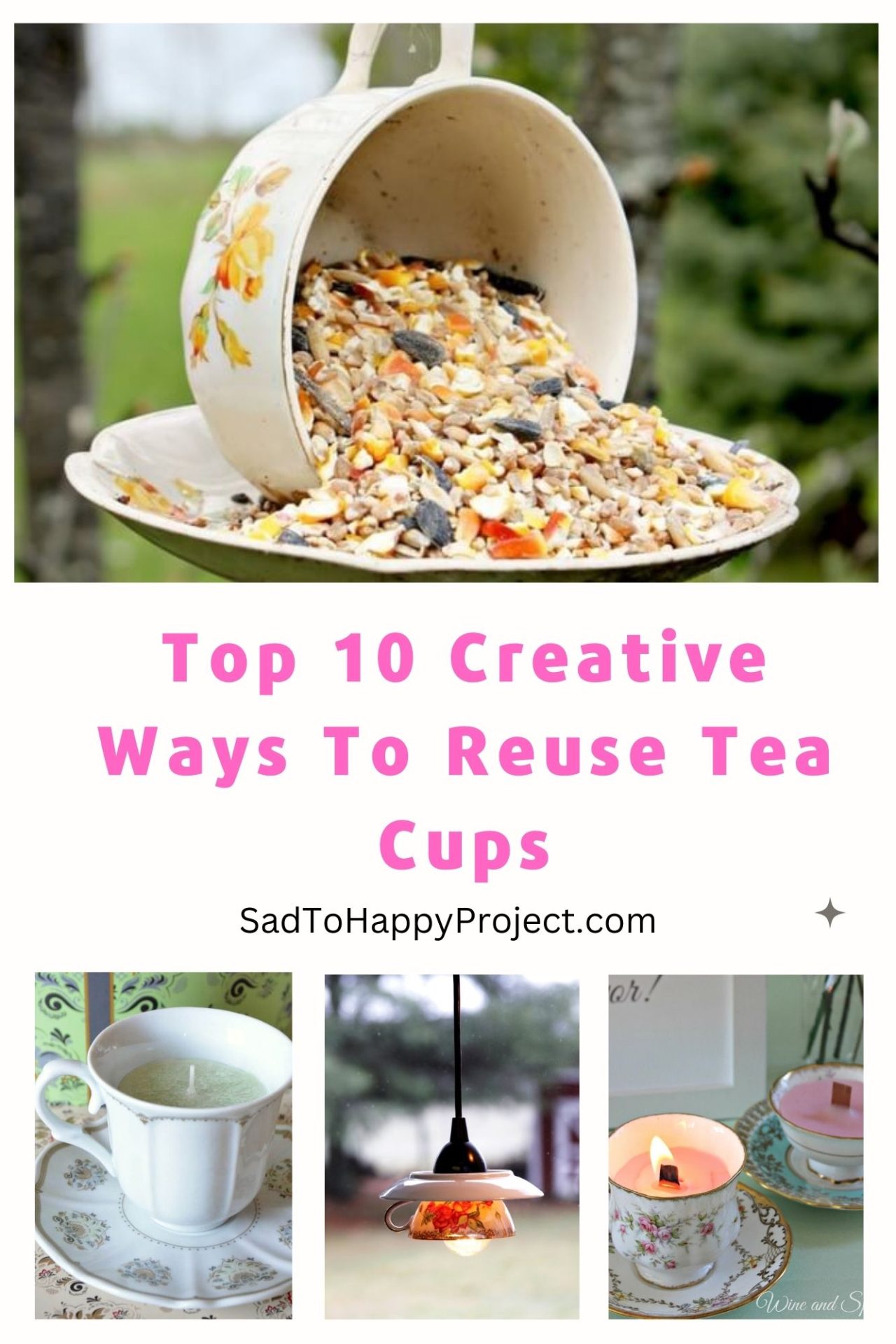 10 DIY Ideas on How to Upcycle Your Tea Cups Creatively Sad To Happy