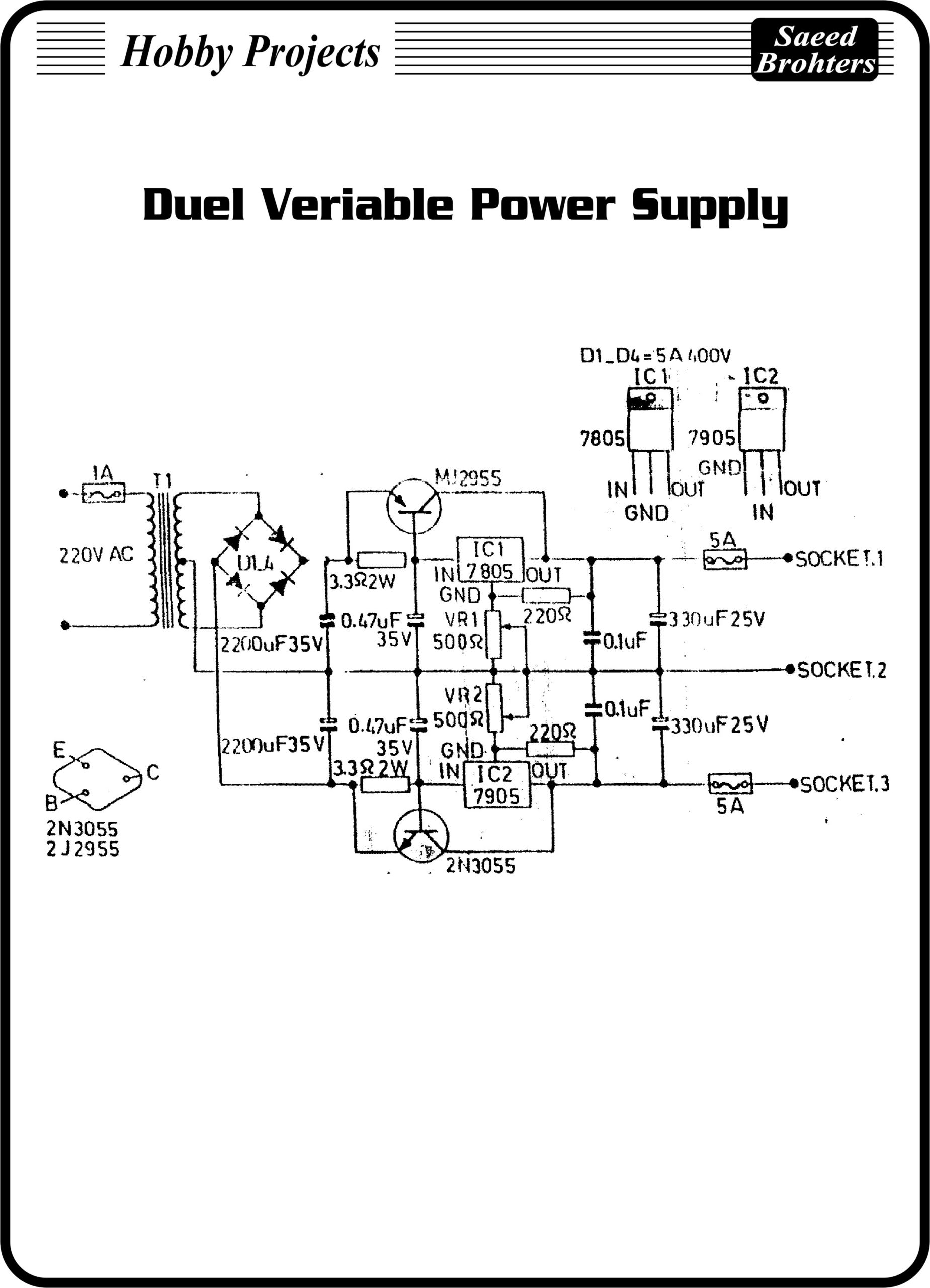 Duel Variable Power Supply Saeed Brothers Electronics