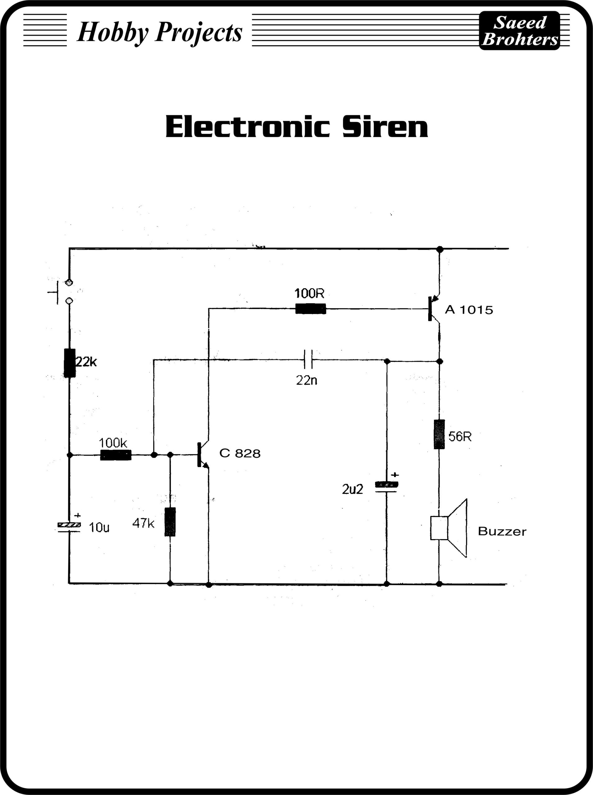 Electronic Siren Saeed Brothers Electronics
