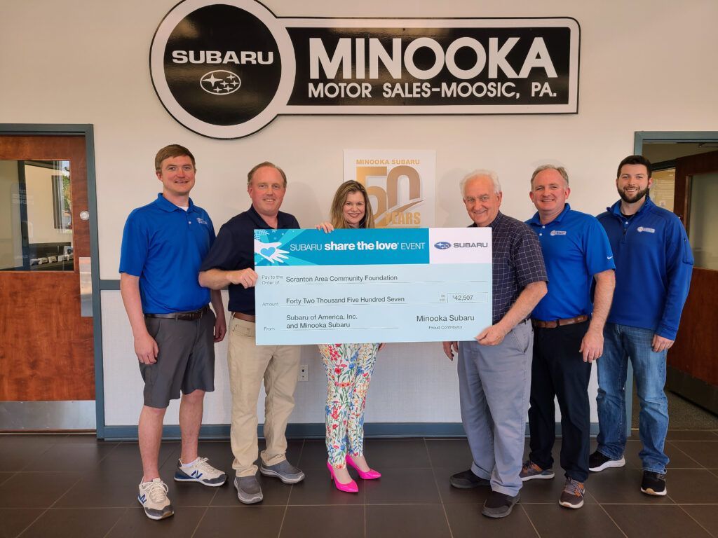Minooka Subaru supports the Scranton Area Community Foundation with a