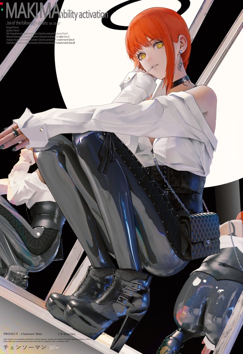 Safebooru 1girl absurdres alternate costume artist name ass bag black
