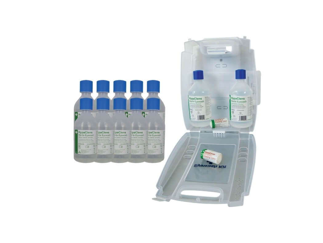 Evolution Eye Wash Kit & Eye Wash Bottle Bundle Safe Industrial