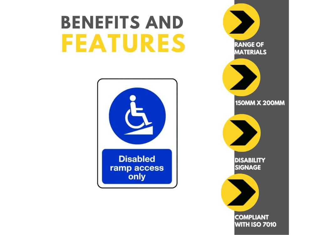Disabled Ramp Access Only Sign Disability Signs Safe Industrial