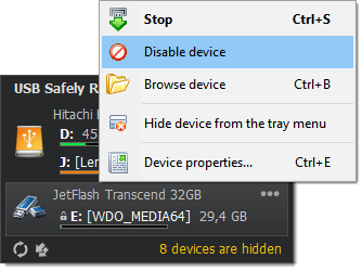 USB Safely Remove Help - How to disable a device and what's device