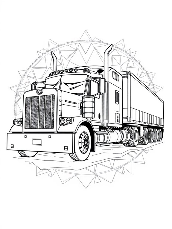 12+ Free Big Rig Coloring Pages for Truck Lovers