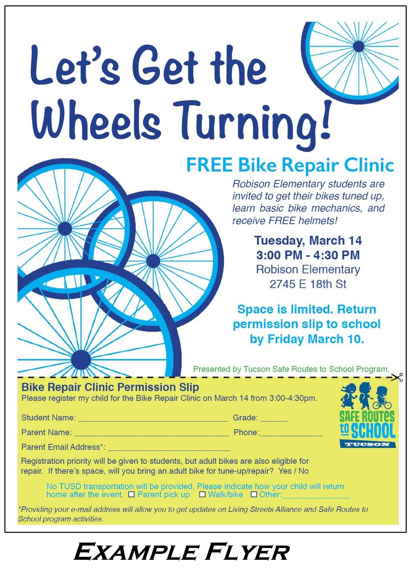 Safe Routes To School Tucson A program of Living Streets Alliance