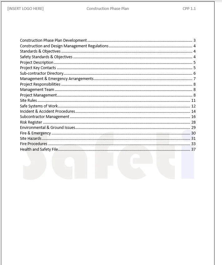 Construction Phase Plan Template 2023 👷 PLUS Training