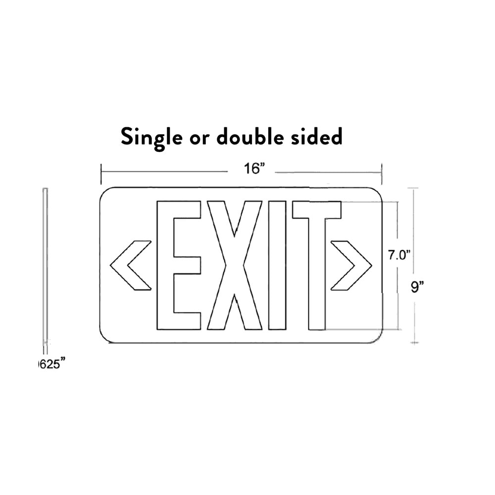 EUL50 Photoluminescent Exit Sign SafeTNose
