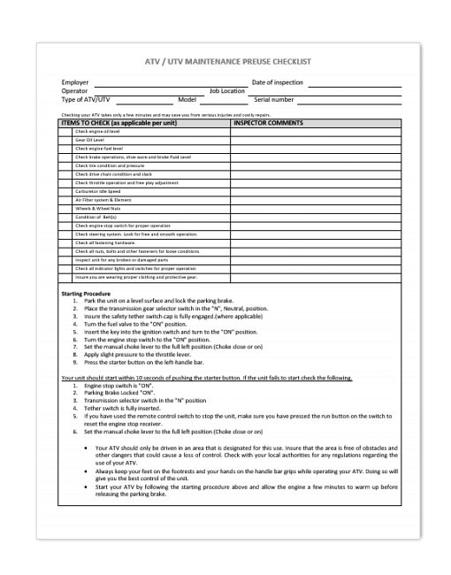 ATV UTV Vehicle Best Practices Safety2Go