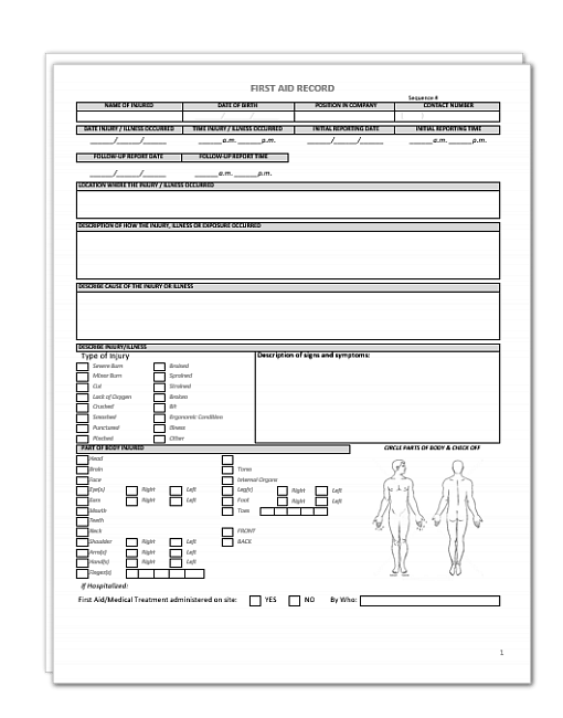 First Aid Report Safety2Go
