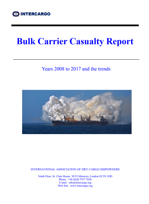 INTERCARGO reports 337 bulk carrier incidents in 2017 SAFETY4SEA