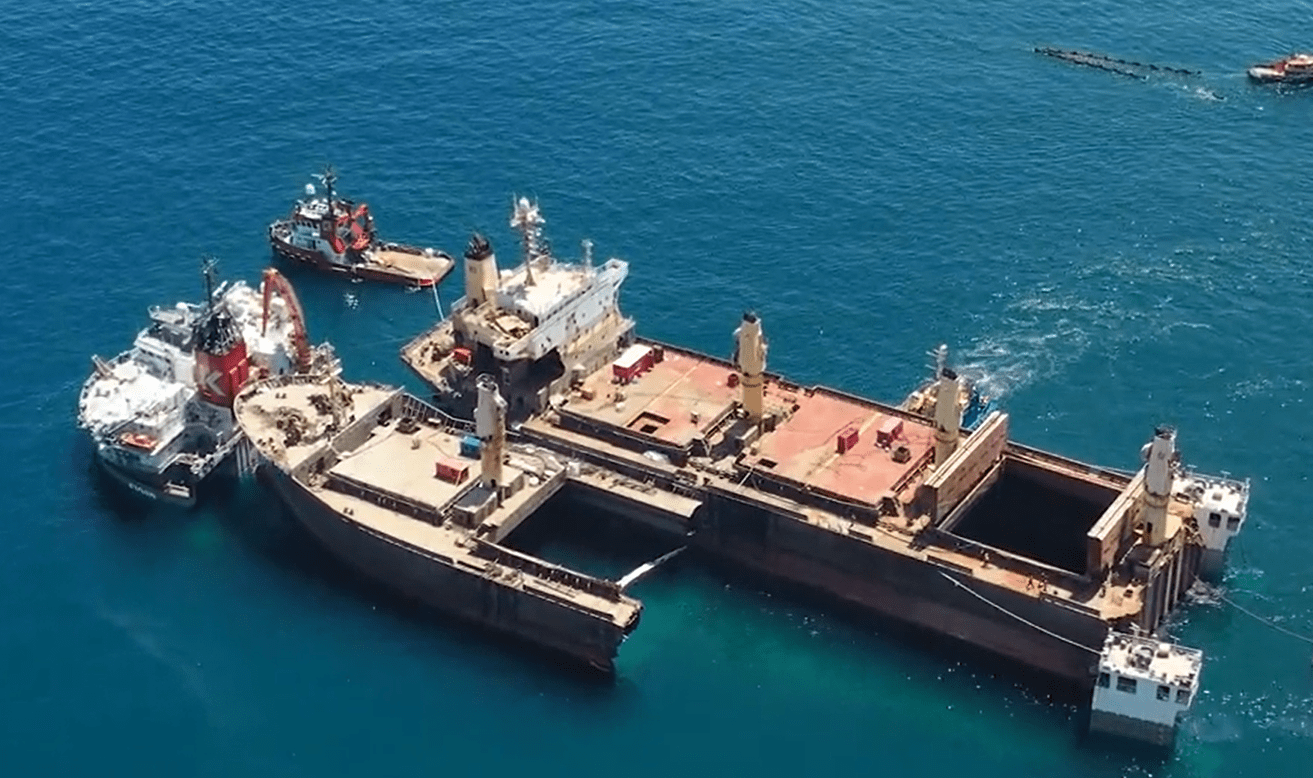 Wrecked bulker OS 35 lifted from the water off Gibraltar SAFETY4SEA