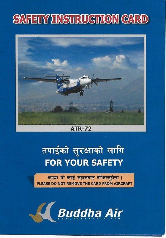 Buddha Air Safety Cards