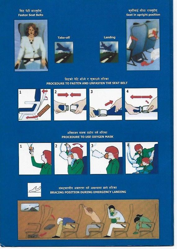 Buddha Air Safety Cards