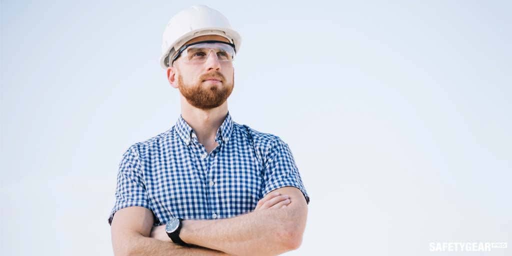 Man wearing safety glasses 1 Online Safety
