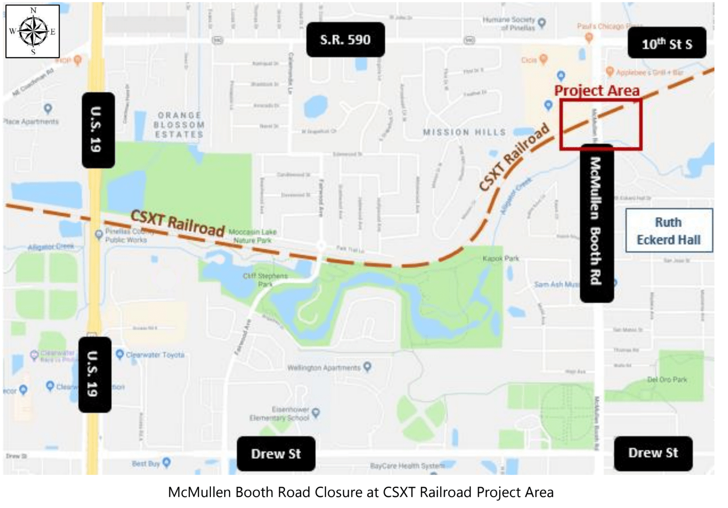 Portion of McMullen Booth Road to close for repair Safety Harbor Connect