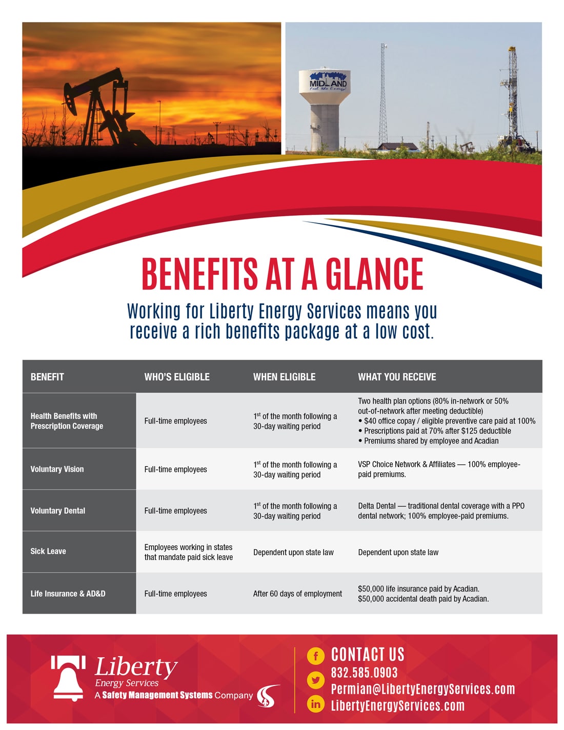 Liberty Energy Benefits at a Glance_TX Safety Management Systems