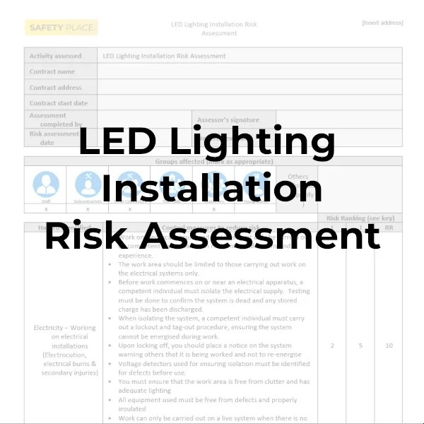 LED Lighting Risk Assessment Safety Place