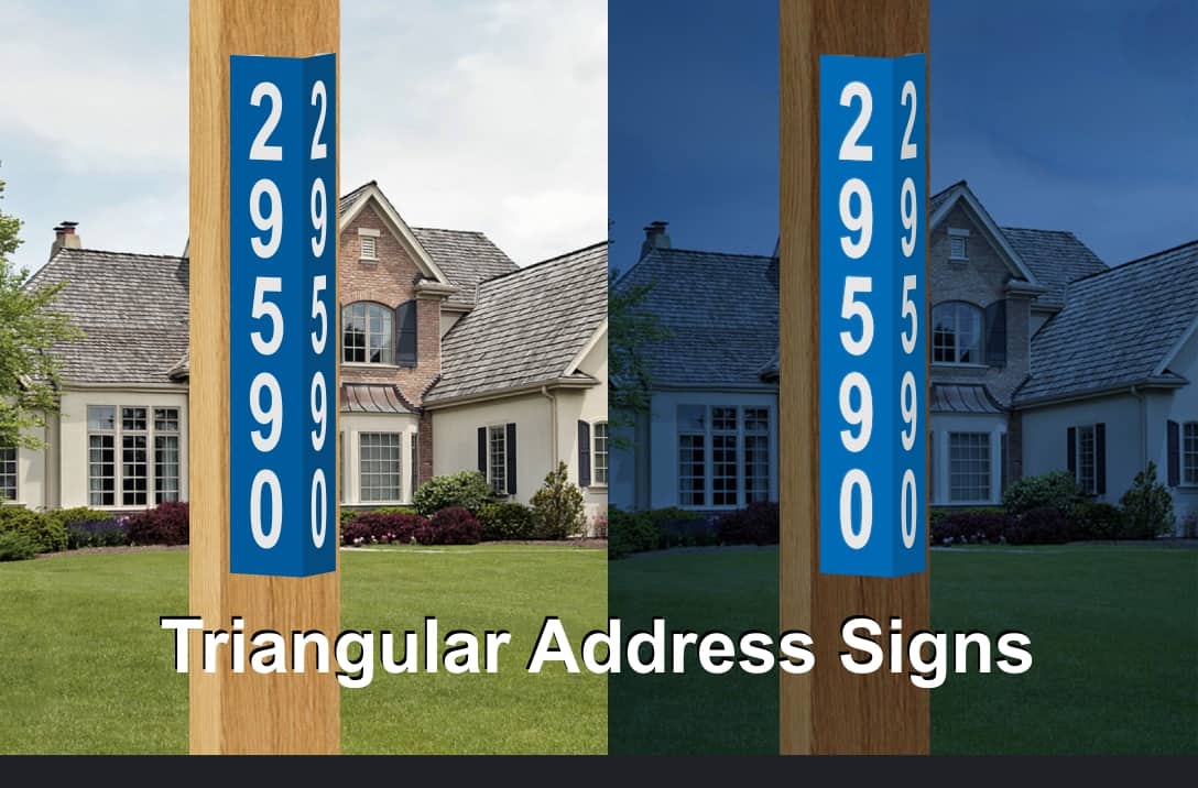 Reflective Address Driveway Markers & Posts 911 Emergency Signs