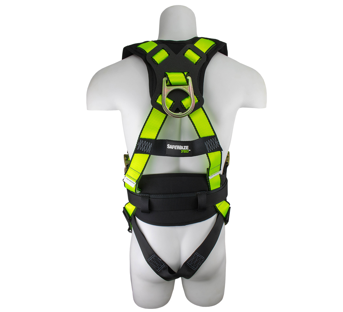 Construction Harness with Fixed Back Pad Safewaze