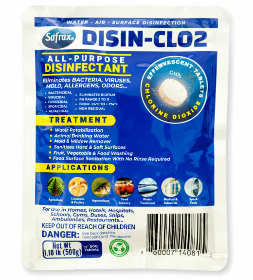 DISINClo2 Chlorine Dioxide Tablets Safrax