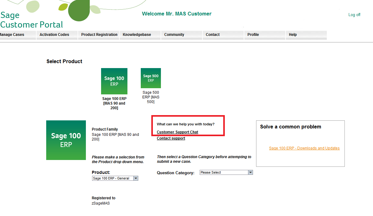 Sage 100 ERP Customer Chat Support now available Sage 100