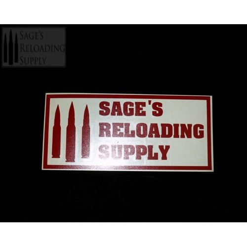 Sage's Reloading Supply Official Sticker (LARGE) (FLAG RED)