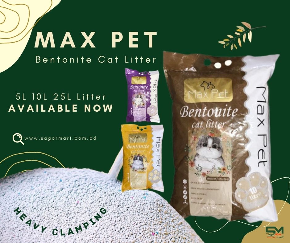Max Pet Bentonite Cat Litter Lemon 25L Sagor Mart