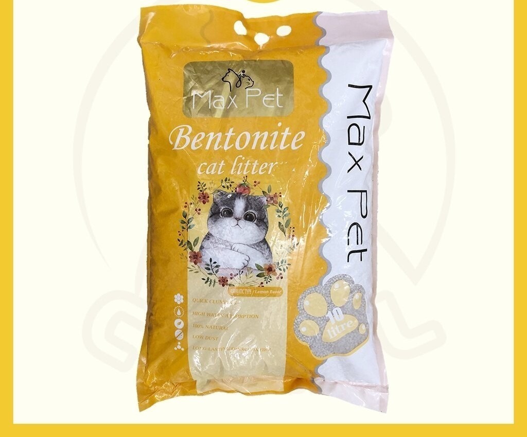 Max Pet Bentonite Cat Litter Lemon 25L Sagor Mart