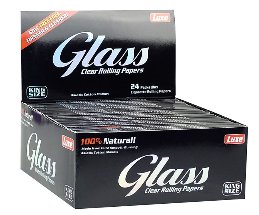 LUXE GLASS CLEAR ROLLING PAPER 24/BX Sahara Distribution