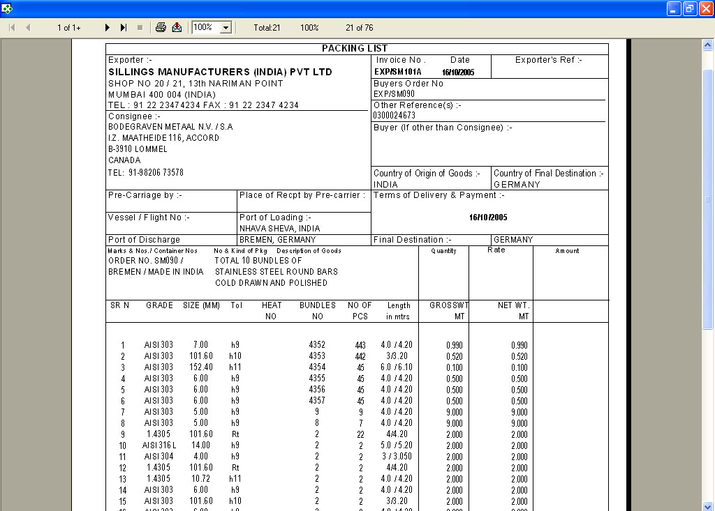 Online Export Documentation software,Shipping Management Software