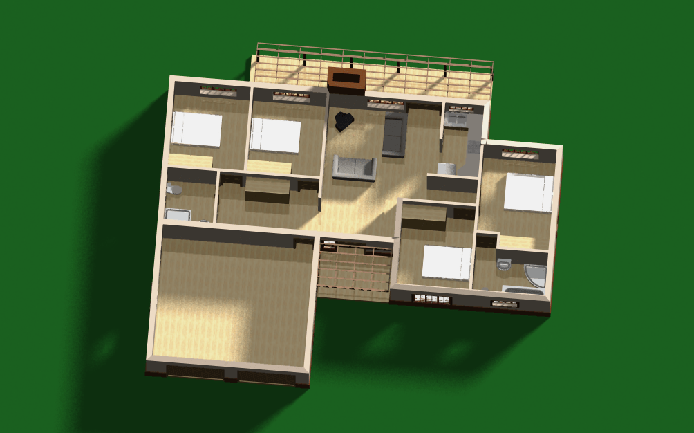 4 Bedroom Townhouse Plan JDP842th SA Houseplans
