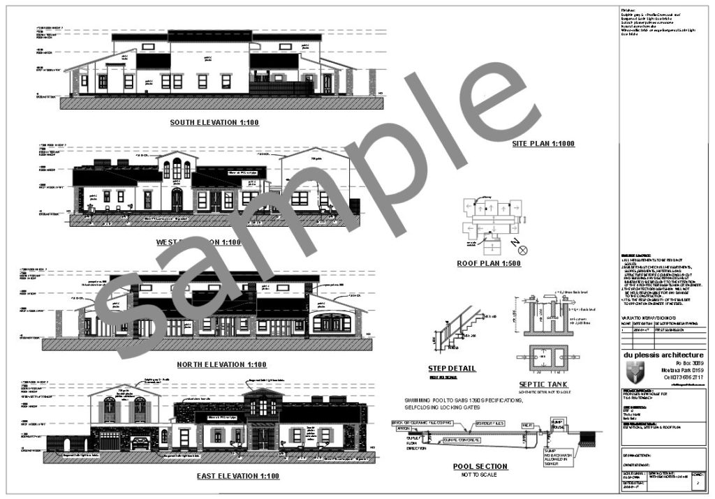 Samples of Plans SA Houseplans
