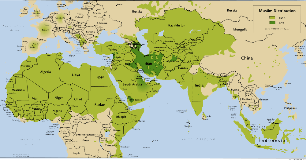 Islam Weltkarte Mencari ‘Sokongan Sejarah’ Terhadap Kesudahan Sunni Syiah