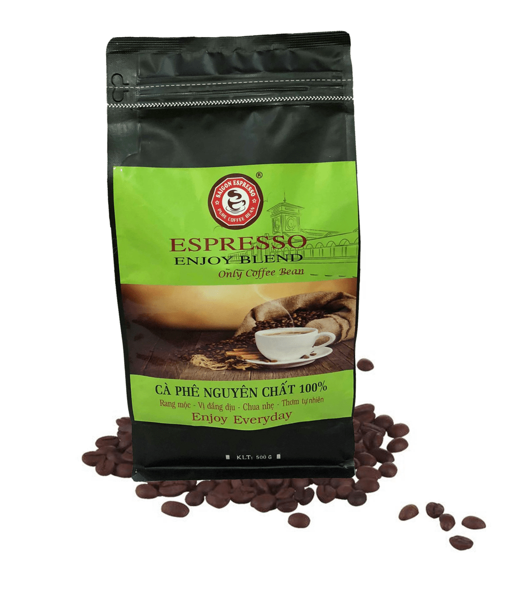 Espresso Roasted bean coffee Enjoy Blend, SAIGON ESPRESSO; 500g/bag